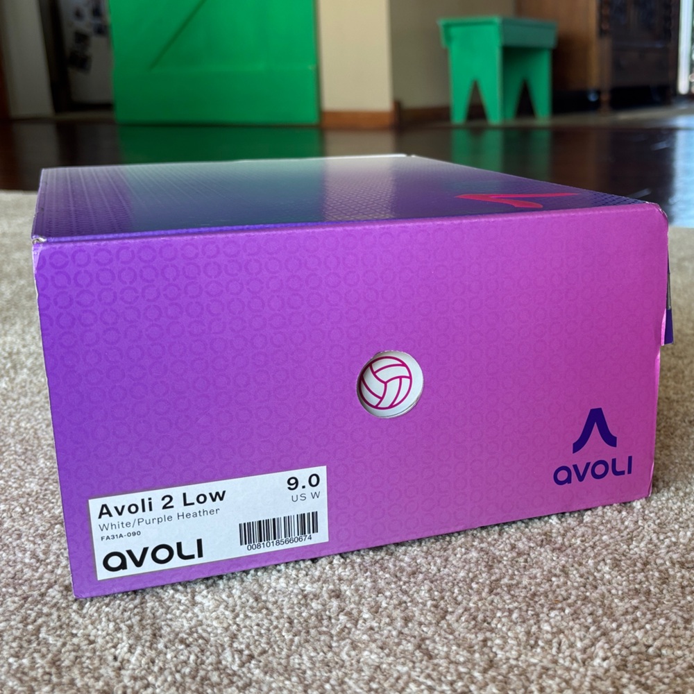 Women's Volleyball Shoes - White and Purple Heather